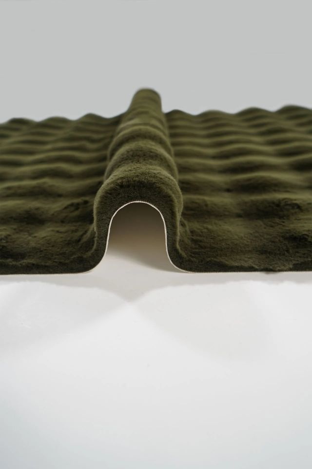 Bubble 150cm x Özel Ebat Halı Haki