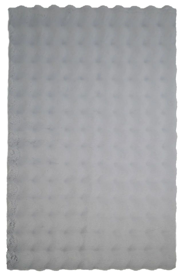Bubble 75cm x Özel Ebat Halı İpek Gri