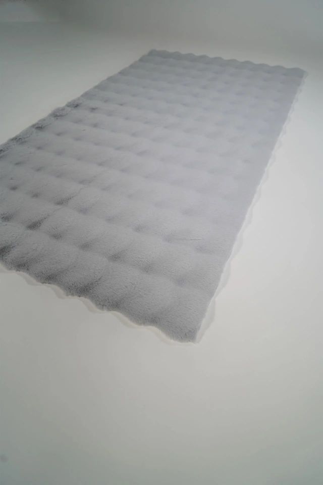 Bubble 75cm x Özel Ebat Halı İpek Gri
