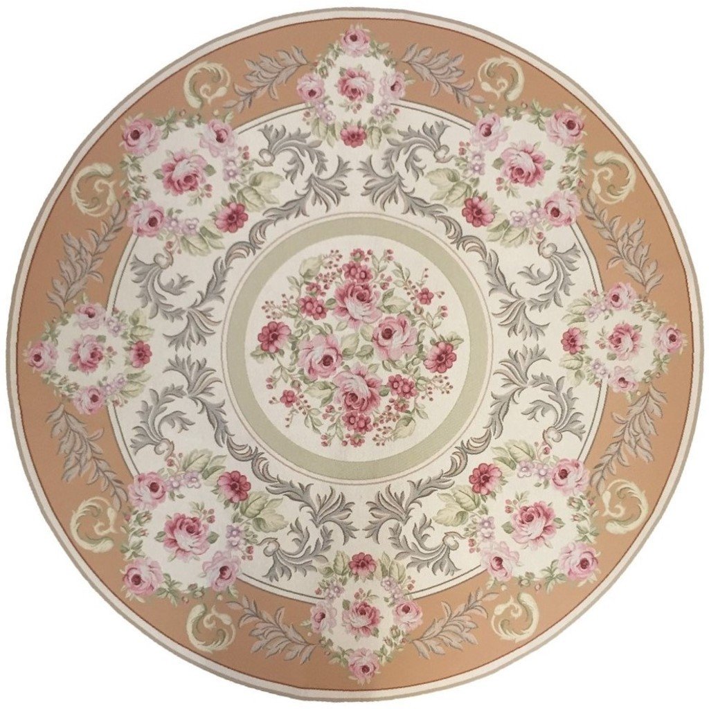 Goblen Klasik Halı | Topkapı Pembe 140cm Yuvarlak