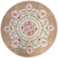 Goblen Klasik Halı | Topkapı Pembe 140cm Yuvarlak