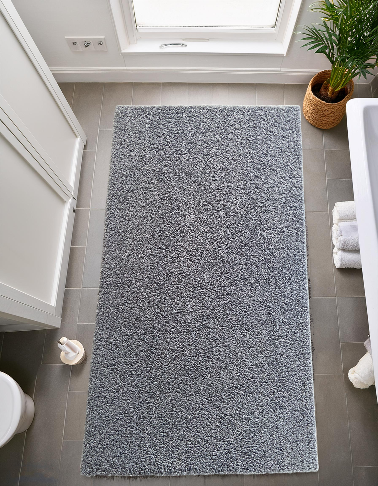 Bukle 150cm x Özel Ebat Halı Gri