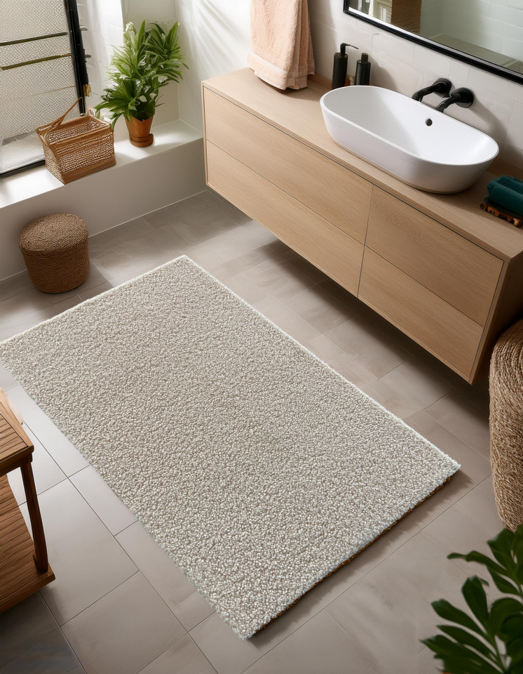 Bukle 75cm x Özel Ebat Halı Bej