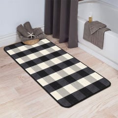 Butik Ekose Halı | Siyah Paspas