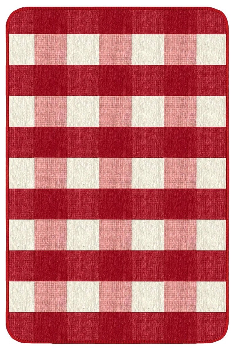 Butik Ekose Halı | Kırmızı Paspas