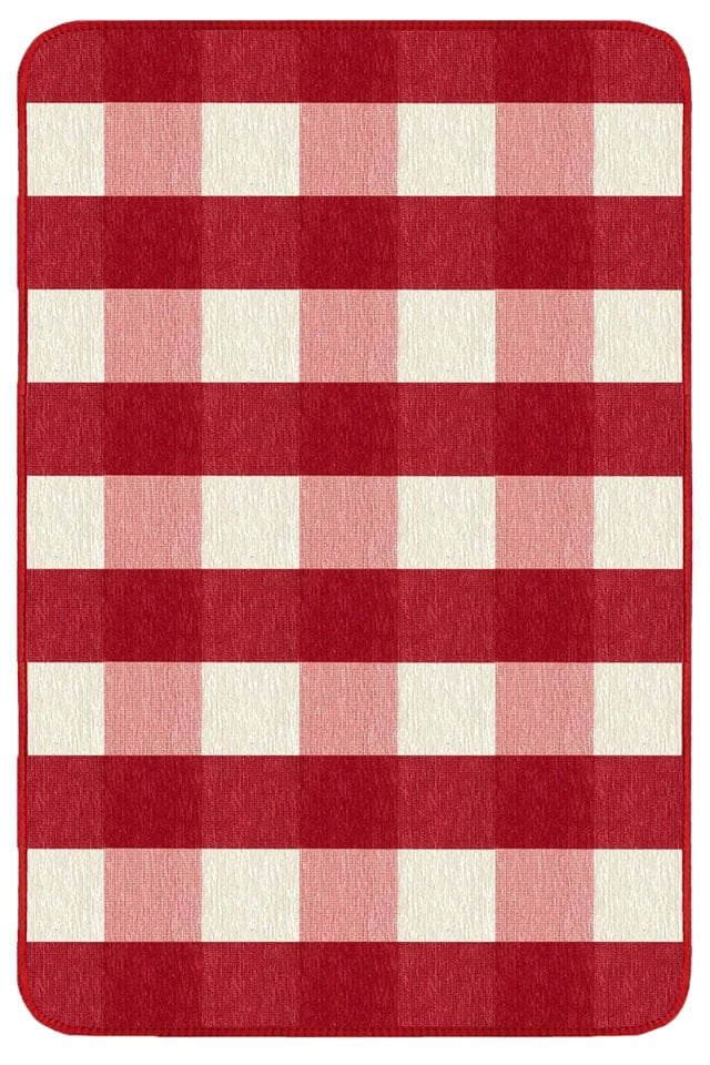 Butik Ekose Halı | Kırmızı Paspas