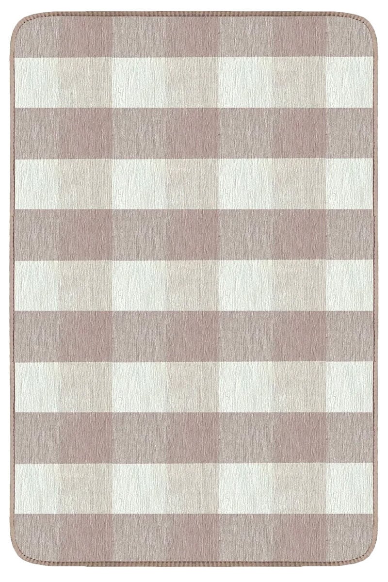 Butik Ekose Halı | Bej Paspas