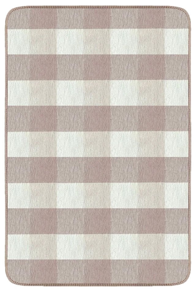 Butik Ekose Halı | Bej Paspas