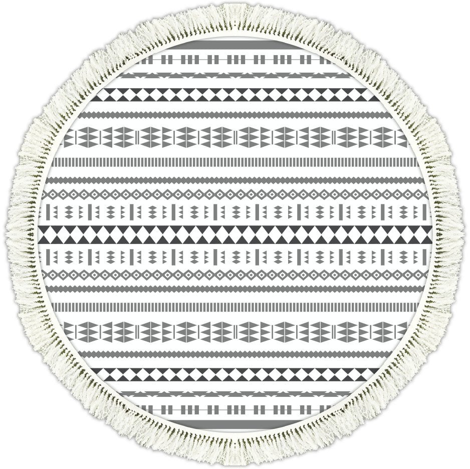 Rivera Halı | Oslo Beyaz Kilim | VK6201 140 cm Yuvarlak