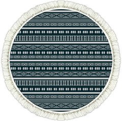 Rivera Halı | Moss Mavi Kilim | VK6208 140 cm Yuvarlak