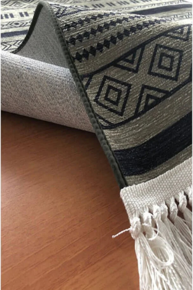 Rivera Halı | Moss Yeşil Kilim | VK6207 140 cm Yuvarlak