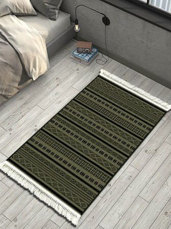 Rivera Halı | Moss Yeşil Kilim | VK6207 140 cm Yuvarlak