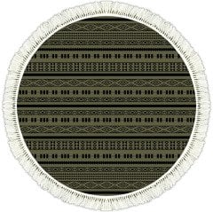 Rivera Halı | Moss Yeşil Kilim | VK6207 140 cm Yuvarlak